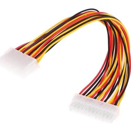 30cm ATX 24 Pin Male to 24Pin Female Power Supply Extension Cable for Internal PC PSU TW Power Lead Connector Wire