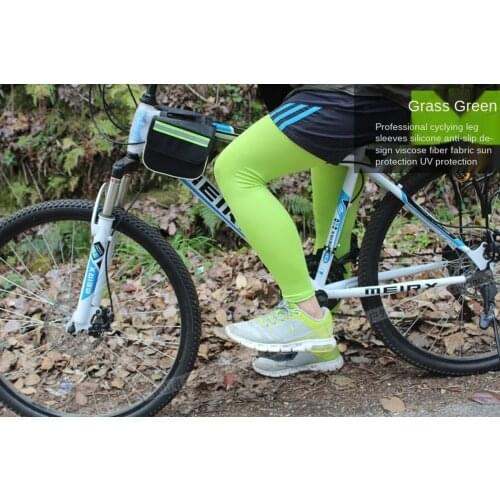 1 pcs Summer ice silk riding sun protection leg cover non-slip men and women tight leggings outdoor sports running leg cover