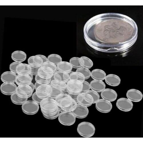 10pcs/lot Transparent Plastic Coin Holder Coin Collecting Box Case for Coins Storage Capsules Protection Boxes Container 25-40mm