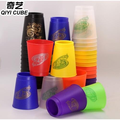 12 PCS Qiyi Cube Flash Stacking Mini Cups Children Quick Stack Cup Speed Cup Training Fast Reaction игрушка антистресс для детей