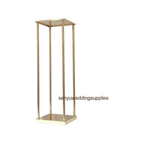 12pcs)new style Wedding Metal Gold Color Flower Vase Column Stand for Wedding Centerpiece Decoration senyu01275