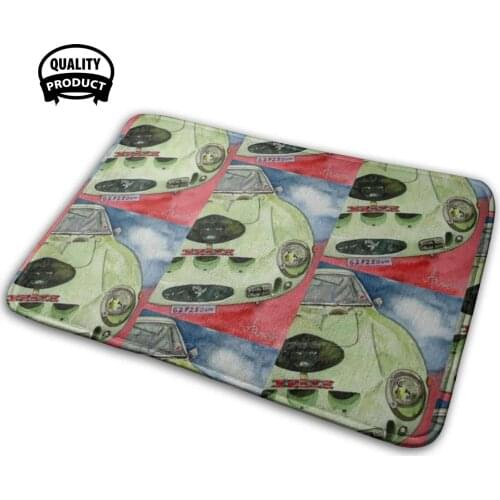 1962 Ferrari 250 Gto 3D Soft Non-Slip Mat Rug Carpet Cushion Green Transportation Racing Car Gto Automotive Car Painting
