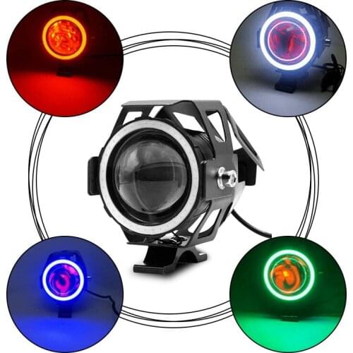 2PCS LED Headlight 3000LM 125W Motorcycle Head Light Spotlight U7 LED Driving Spotlights Decorative Lamp Motorcycle Accessories