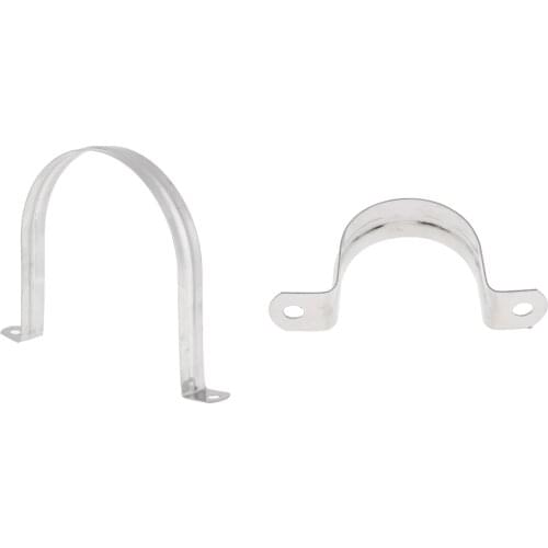 2packs Stainless Steel 304 Saddle Clip Riding Clamp Pipe Downpipe 40/120mm