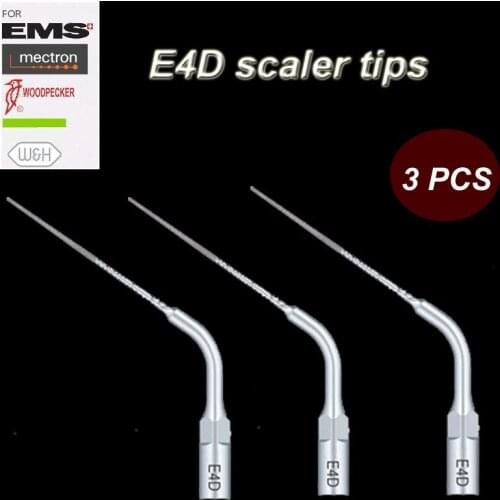 3 pcs E4D Dental Scaler Tips for EMS/WOODPECKER /Sybron-Endo for Endo Treatment Instrument Equipment