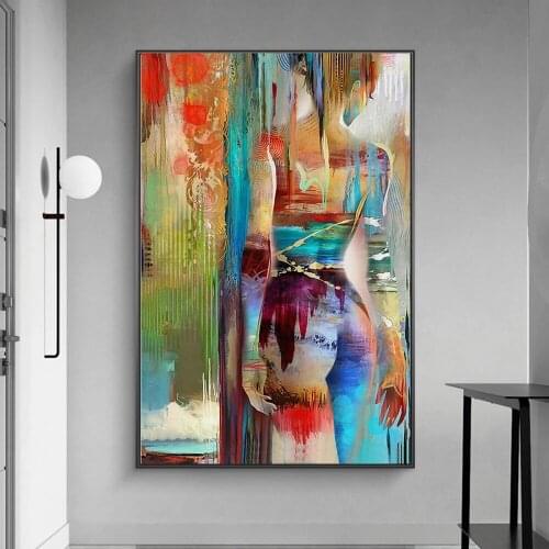 Abstract Sexy Nude Woman Canvas Art Posters And Prints Graffiti Art Canvas Paintings Wall Art Decor Pictures For Living Room