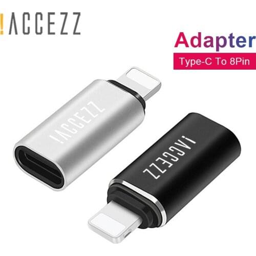 !ACCEZZ 5PC USB OTG Adapter For iphone X 7 8 Plus XS MAX XR Sync Data Charger Type-C To Lighting 8 Pin Converter For Apple 6S 5S