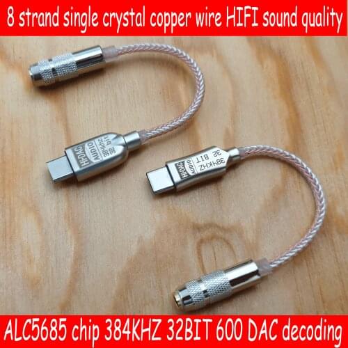 New Type C To 3.5mm Audio Cable Adapter DAC Decoder Converter Cable ALC5686 For Mate10 20 30 Pro P10 P20 40 HIFI Headphone
