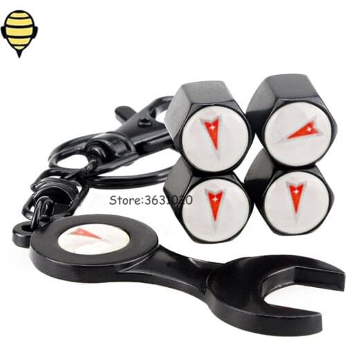 Car Accessories Auto Car Wheel Tire Valve Caps Rim Sticker For Pontiac Firebird Sunfire G3 G5 GTO Solstice Grand Am Bonneville