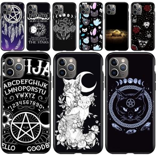 Moon Tarot Witch Ouija Silicone Cover For Apple Iphone 12 Mini 11 Pro XS MAX X XR 6 7 8 Plus 6S 5 5S SE Phone Case