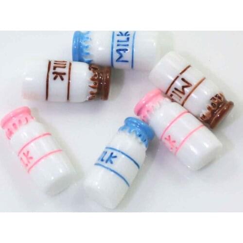 Hotsale 3D Resin Milk Bottle Flatback Cabochon Embellishments For Scrapbooking Diy Accessories