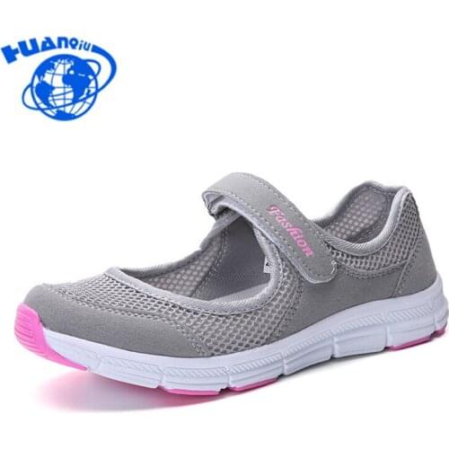 HUANQIU Women Sneakers Spring Summer Air Mesh Casual Shoes For Women Flat Soft Bottom Fashion Breathable Mesh Shoes JH131