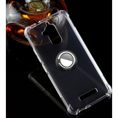 Magnetic Car Ring Holder Shockproof Transparent Soft TPU Case For 5.2" Asus Zenfone 3 Max ZC520TL X008D /Zenfone Pegasus 3 X008