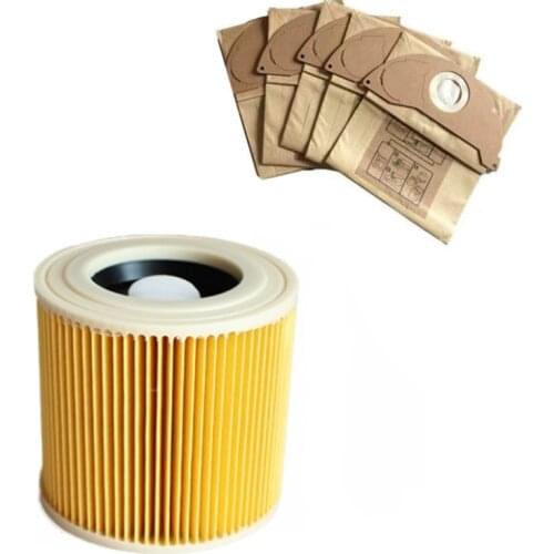 Hepa Filters Dust Bags for Karcher WD2250 A2004 A2054 MV2 WD2 Vacuum Cleaner Replacement Spare Parts Accessories