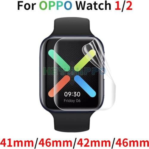 TPU Soft Protective Film For OPPO Watch 2 42mm 46mm 41mm Smart Sport Smartwatch Full Screen Protector Hydrogel Films Accessories