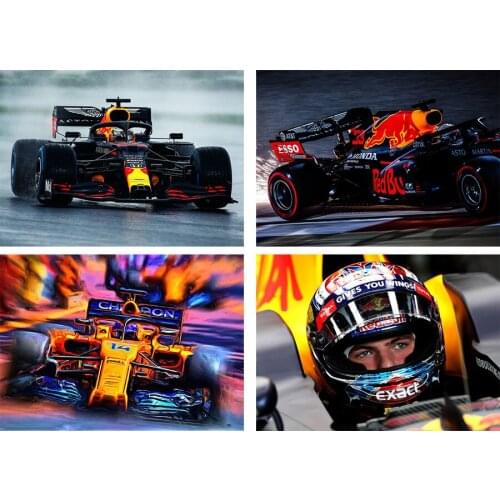 DIY Art Diamond Painting Max Racer F1 Diamond Embroidery Rhinestone Mosaic Kit Racing Full Square Round Needlework Gift Decor