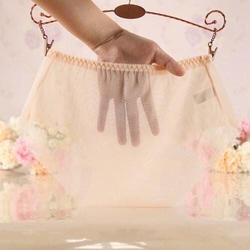 New Black Lace Panties Hollow Sexy Thin Womens Underwear Low Waist Bow Cute Underpants Solid Color Solid Color