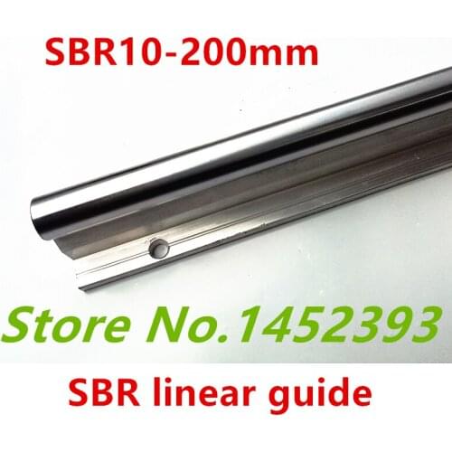 NEW SBR10 200mm linear rail diameter 10mm Round Linear Guide Support Rails for cnc parts SBR10UU(linear guide only)
