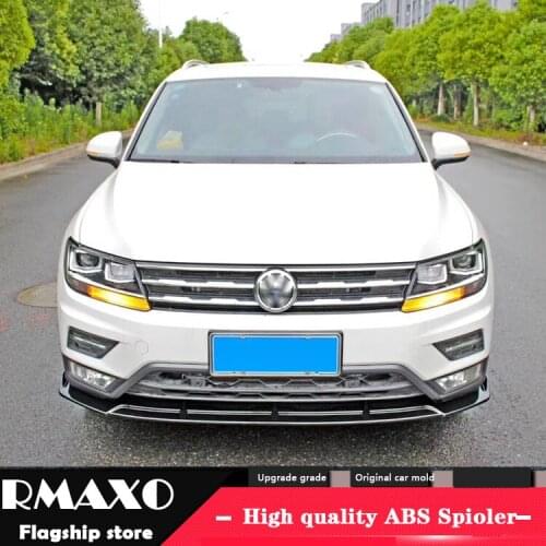 For Volkswagen Tiguan Body kit spoiler 2017-2019 For Tiguan ABS Rear lip rear spoiler front Bumper Diffuser Bumpers Protector