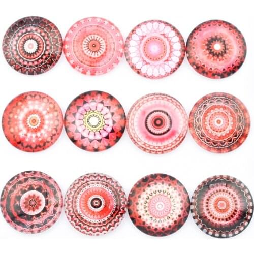 1pack Mixed Flat Back Round Glass Cabochon 8/10/12/14/16/18/20/25/30mm DIY Jewelry Making Findings Accessories