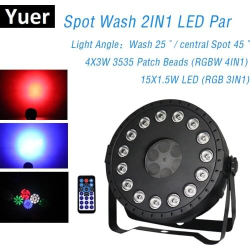 LED Disco Light Music Sound Party Light 30W LED Wash Spot 2IN1 Stage Effect Lighting Projector Christmas DJ Bar Show Lamp