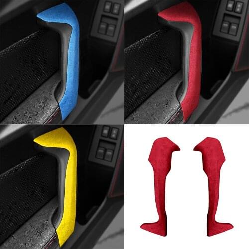 For Subaru BRZ Toyota 86 2013-2020 Door Inner Handle Armrest Cover Trim Decoration Car Interior Accessories Red