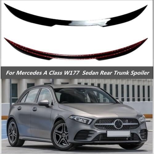 Tail Roof Spoiler Wing For Mercedes W177 A Class Sedan 2019-2021 Glossy Black Rear Trunk Roof Spoiler Wing Mercedes Accessories