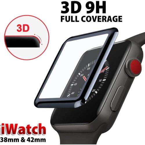 3D Curved Edge HD Tempered Glass for Apple Watch Series 3 2 1 38MM 42MM Screen Protector film for iWatch 4 3 2 1 Tempered Film