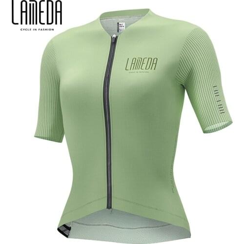 LAMEDA Womens Cycling Jersey Short Sleeves Pro Team Bicycle Clothing Quick Dry Bike Shirt Mountain MTB Road Cycling Top
