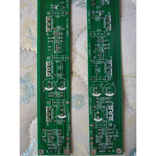 1 Pair HiFi PASS F4 Amplifier Bare PCB DIY PASS F4 Amp PCB board、 2 channels、PCB Size: 33 x3.8CM