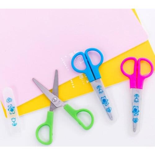 1PCS Mini Scissors Kawaii Stationery Crafts Kids DIY Plastic Scissors Student Child Craft Supplies Cute Kindergarten Supplies