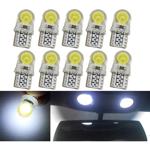 10X T10 194 W5W 168 COB Silica Car Auto Turn Signal Trunk Led Strobe Lamp Dome Reading Light License Plate Light Brake Day Light