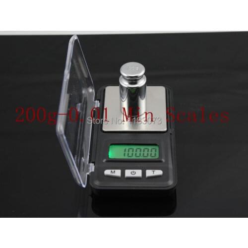 200G*0.01G Mini Digital Scales 200g 0.01g Professional Electronic Scale Green Backlight Pocket Plam Jewelry Balance Weight
