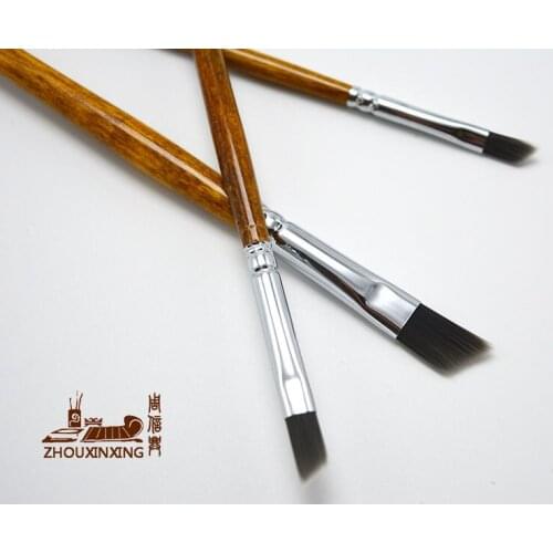 3pcs/Set,black Forest series B paragraph Knife shape Nylon hair Drawing Art Pen acrylic painting brush Set Drawing Art Supplies