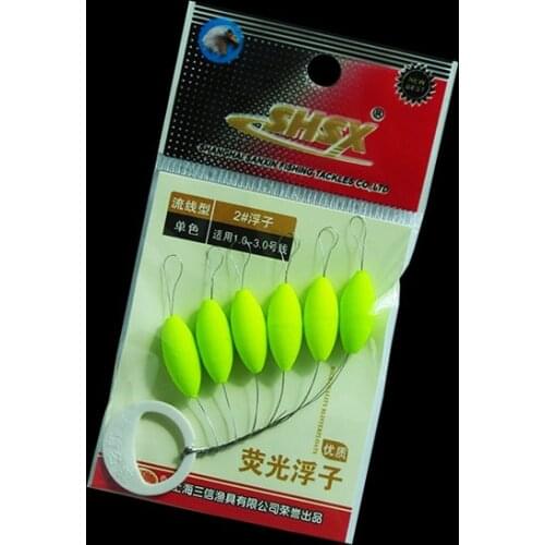 High Quality 5packs/lot Fluorescent Mini Fishing Float Seven-star Float Oval Space Bean Floater Carp Fishing Accessory B189