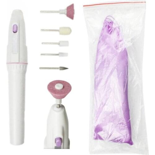 5in1 Mini Nail Art Drill Machine Electric Nail Drills Pen Handpiece Bits Manicure Pedicure Gel Polish File Buffer Nail Art Tools