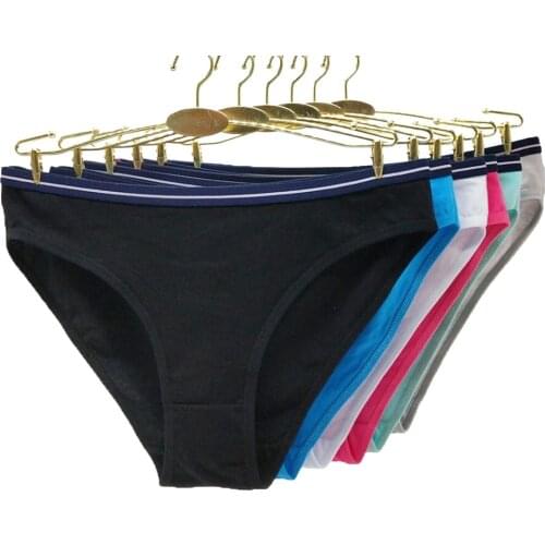 6 pieces/lot Cotton panties women‎ underwear sexy brief low waist underpante ladies panty girl knickers intimate woman lingerie