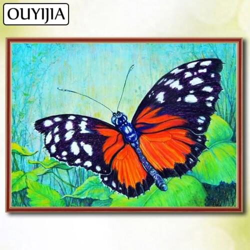 Butterfly Flowers Bird Animals OUYIJIA 5D DIY Diamond Painting Full Square Embroidery Sale Picture Of Rhinestones Diamond Mosaic