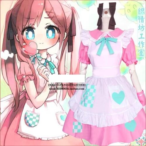 APH Axis Powers Hetalia Maid Hungary Cosplay Hetalia Axis Powers Costume Rosa Kirkland Maid Dress Lolita Uniform Outfit