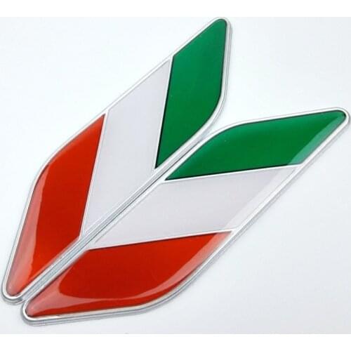 Car Styling 3D Italy Flag 3 Colors Emblem Sticker For BMW Volkswagen vw focus chevrolet cruze audi audi toyota mazda