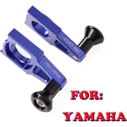 CNC Rear Axle Blocks Chain Adjuster With Spool Slider Bolts Device For YAMAHA YZ125/250 YZ250F YZ450F YZ250X YZ250FX WR250 WR450