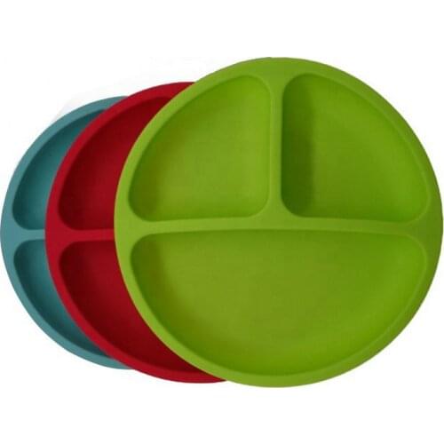 Baby Silicone Plate Dinner Dishes Food Grade Silicone Kids Feeding Tableware Soft Silicone BPA Free Smile Face