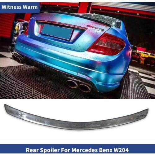 For Benz W204 AMG style Rear Wing Trunk Lip Spoiler C180 C200 C260 C280 C300 4 door car body kit Spoiler 2007-2014