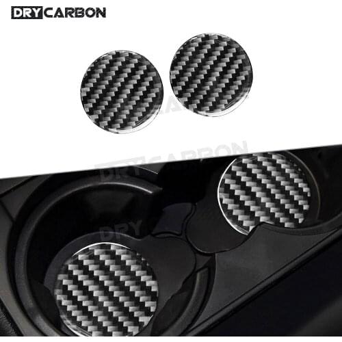 For Land Rover Discovery 4 LR4 2010-2016 Carbon Fiber Car Coaster Cup Holder Mat Pad Trim Cover Stickers Accessories