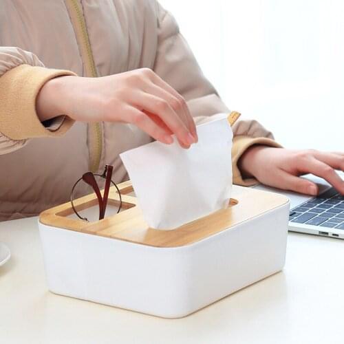 Paper Towel Box Multifunctional Roll Cartridge Household Creative Plastic Lid Living Room Tea Table Napkin Paper Receiving Box