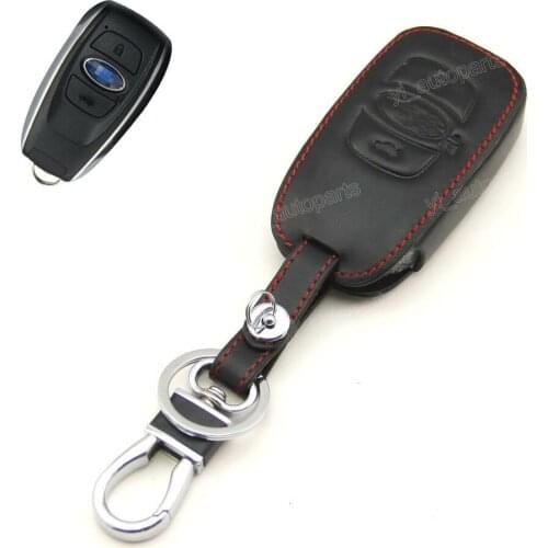 Leather Case Cover Holder Fit For Subaru Forester Legacy Outback WRX STI Remote Smart Key XV 3 Buttons