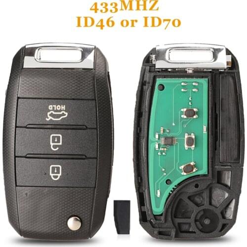 Kutery 3 Button Remote Flip Car Key 433MHZ ID46 ID70 Chip For Kia K5 Sorento Sportage 2013 2014 2015 Keyless Fob