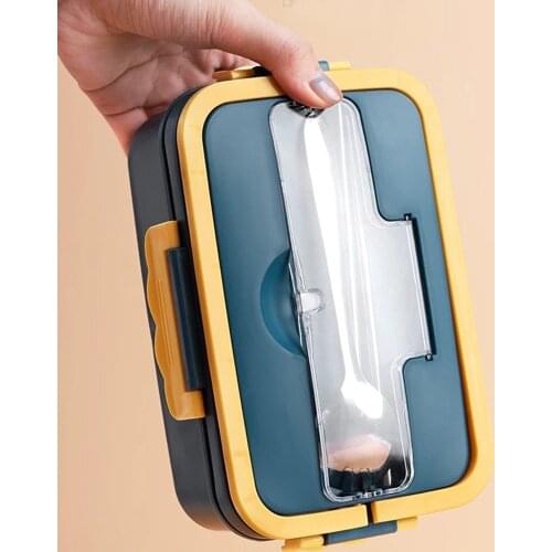 Microwave Lunch Box Wheat Straw Dinnerware Food Storage Container With Compartment Japanese Style For Student Food Container