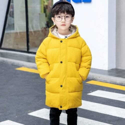 Fashion New Winter Coat For Girls Boys Solid Color Kids Outerwear Autumn Winter Teenage Girls Boys Clothes For 3 4 6 8 10 Year