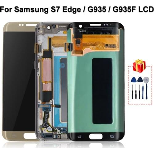 Original For Samsung Galaxy S7 Edge LCD G935 Display Touch Screen Digitizer Replacement Parts For S7+ G935F LCD
